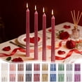 thumbnail image 1 of Electroplated Taper Candles Set of 4 | Twisted Decorative Wax | Dripless Long Pole | Assorted Glossy Colors | 9.84in | Clean Burn for Table, Party, Wedding Decor, 1 of 6