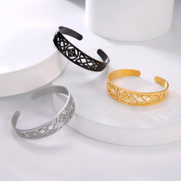 Electroplated Witch Knot Hollow 304 Stainless Steel Bracelet