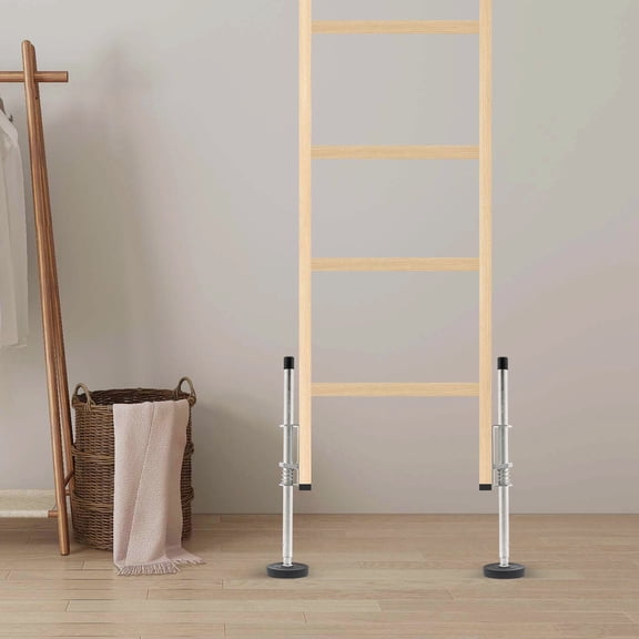 Electroplating Black+Silver Adjustable Ladder Leveler with Anti-Slip Rubber Feet for for DIY Homeowners