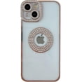 thumbnail image 1 of Electroplating Glitter Sparkling Bling Diamond Camera Lens Protection Clear Soft Compatible with iPhone Case (Pink,iPhone 12 Pro), 1 of 7
