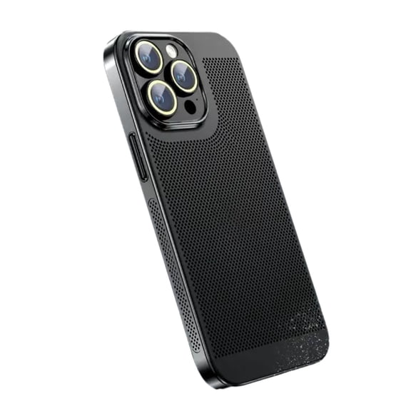 Electroplating Heat Dissipation Phone Case - Mesh Ventilation, Lens Protection & Drop Resistance - TPU+PC Cover for Cooling/Shockproof