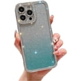 thumbnail image 1 of Electroplating Inlaid Imitation Rhinestone Gradient Glitter Mobile Phone case, Fashionable Atmosphere, Drop-Proof, for iPhone 15 14 13 12 11 Pro Max Plus Phone case (Green,iPhone 14 Pro), 1 of 8