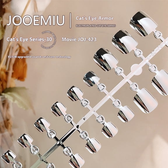 Electroplating Magic Mirror Effect Powder Feet Nail Tip Sub-code Prefabricated Manicure Removable Semi-finished Products