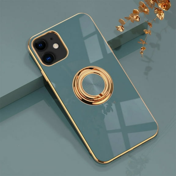 Electroplating Magnetic Finger Ring Holder Apple iPhone 11 Pro Case (Blue) Grip Kickstand Shockproof and Scratch Resistant Protection Cover
