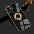 thumbnail image 1 of Electroplating Magnetic Finger Ring Holder Apple iPhone 15 Plus Case (Black) Grip Kickstand Shockproof and Scratch Resistant Protection Cover, 1 of 5