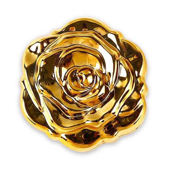 Electroplating Rose Double-sided Mirror Portable Travel Mini Foldable Makeup Mirror Women Vintage Pocket-sized Handheld Vanity Mirror