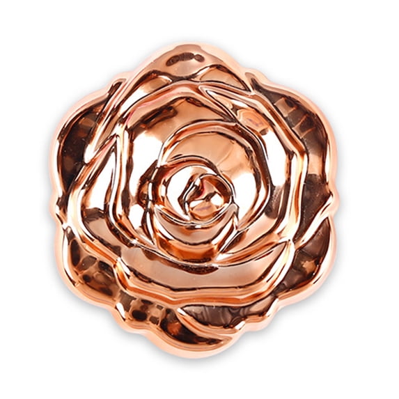 Electroplating Rose Double-sided Mirror Portable Travel Mini Foldable Makeup Mirror Women Vintage Pocket-sized Handheld Vanity Mirror