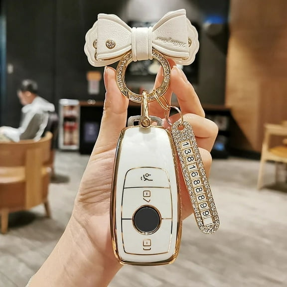 Electroplating TPU Car Remote Key Case Cover Fob For Mercedes Benz E C Class GLK GLA GLC GLB W204 W210 W176 Keychain Accessories