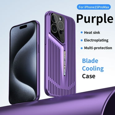 Electroplating heat dissipation phone case suitable for iPhone 16 Pro Max 15 Plus 14 Pro 13 12ProMax, lens protection phone cover