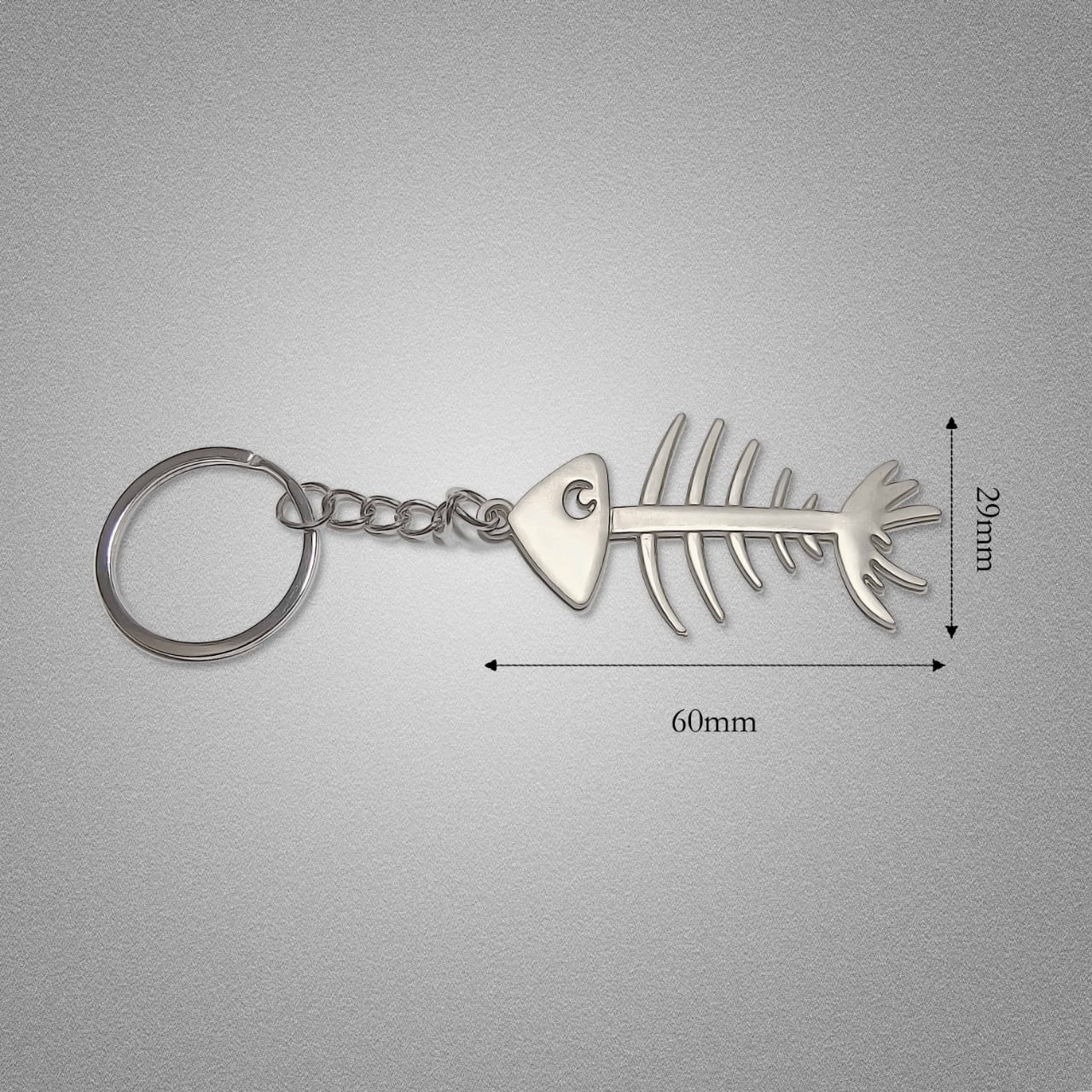 Fish Bone Keychain Electroplating process of fishbone metal keychain - Walmart.com