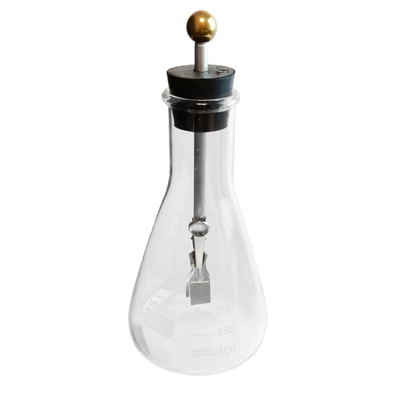 Flask, Electroscope- With Electroscope Assembly, Aluminum Leaves, Erlenmeyer Flask 250ml