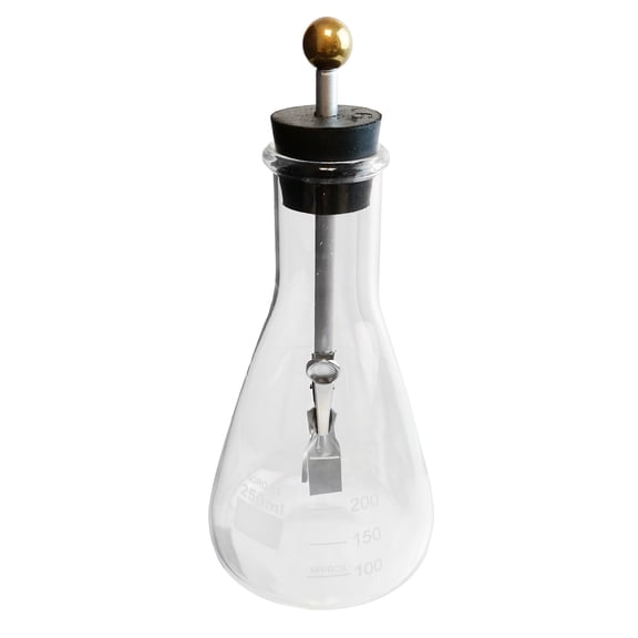 Flask, Electroscope- With Electroscope Assembly, Aluminum Leaves, Erlenmeyer Flask 250ml