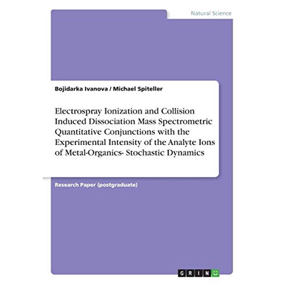 Electrospray Ionization And Collision Induced Dissociation Mass Spectrometric Quantitative Conjunctions With The Experimental Intensity Of The Analyte Ions Of Metal-Organics- Stochastic Dynamics