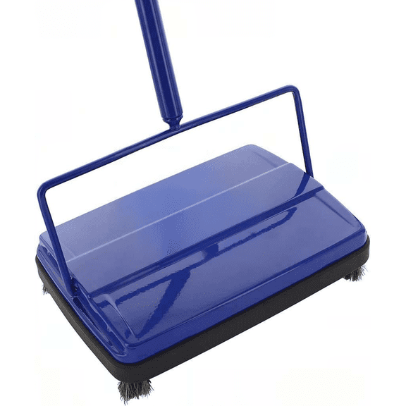 Electrostatic Carpet and Floor Sweeper 9 Inch Cleaning Path Lightweight Blue Bestseling