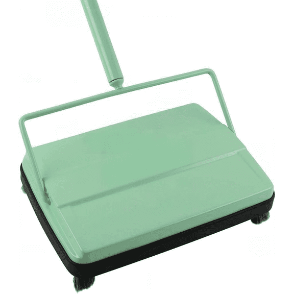 Electrostatic Carpet and Floor Sweeper 9 Inch Cleaning Path Lightweight Fresh Mint Bestseling