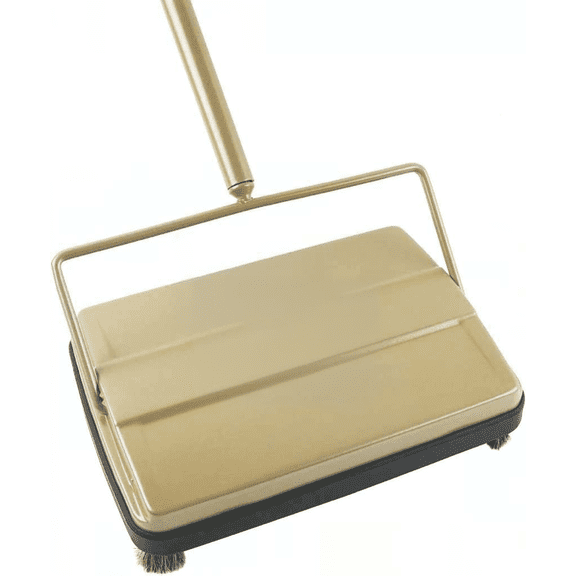 Electrostatic Carpet and Floor Sweeper 9 Inch Cleaning Path Lightweight Gold Bestseling