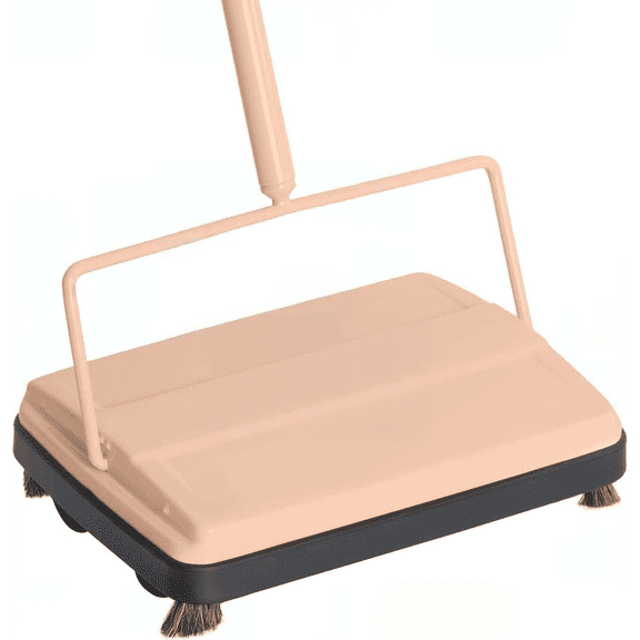 Electrostatic Carpet and Floor Sweeper 9 Inch Cleaning Path Lightweight Peach Bestseling