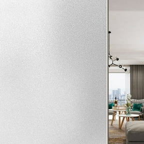 Electrostatic Frosted Glass Film 40cm x, Opaque Privacy Window Sticker for Bathroom, No Glue PVC Translucent Film for Home Office Glass Doors