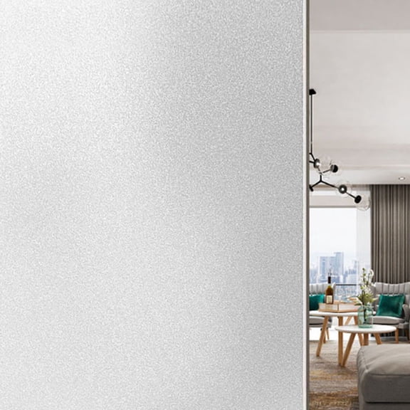 Electrostatic Frosted Glass Film 40cm x, Opaque Privacy Window Sticker for Bathroom, No Glue PVC Translucent Film for Home Office Glass Doors