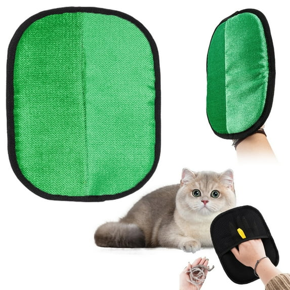 Electrostatic Pet Grooming Gloves, Efficient Fur Remover, Reusable Hair Remover for Dog Cat Fur on Clothes Furniture Car Seat, 1 Pcs, 6.69x5.12"