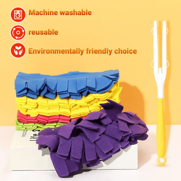 Electrostatic Pet Hair & Dust Remover, 360° Microfiber Duster with Handle, Washable Cleaning Tool for Furniture & Car Interior (Multi-Pack Options)