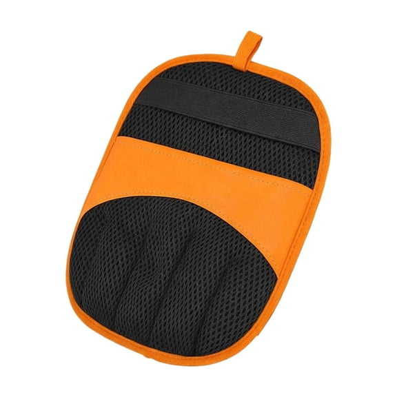 Electrostatic Pet Hair Removal Mitt For Dogs And Cats Reusable Double Sided Deshedding Glove With Rubber Bristles, Removes Loose Fur From Fabric,Saffron