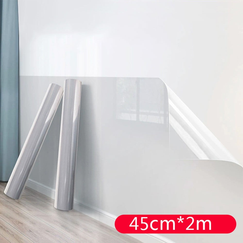 Clear Wall Protector Sheet, 17.7 inchx32.8' Non Adhesive Clear Contact Paper Peel and Stick, Static Cling Removable Wall Paper Sticker Pull and Stick