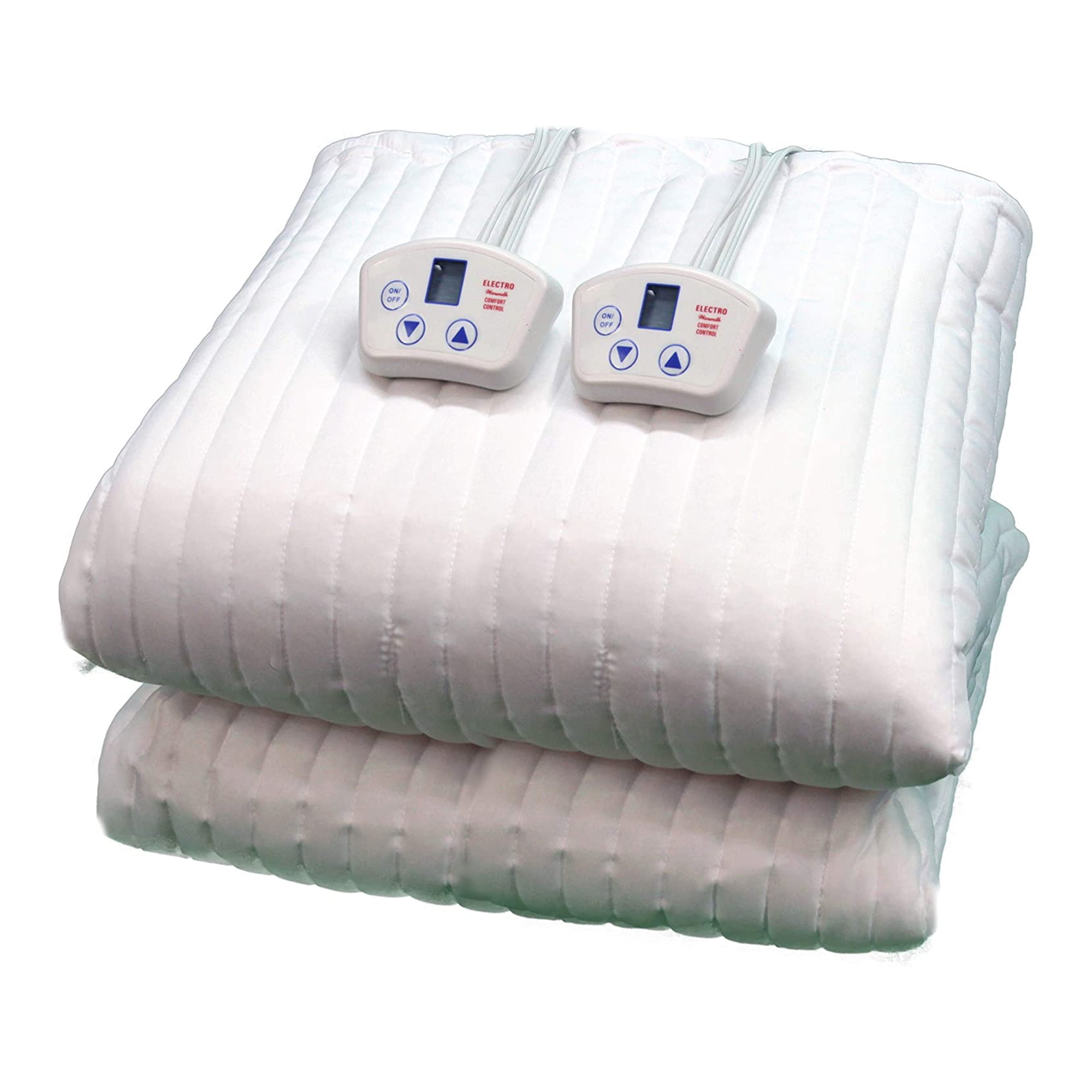 Electrowarmth M76FLD Heated Mattress Pad with 2 Controllers, White, King