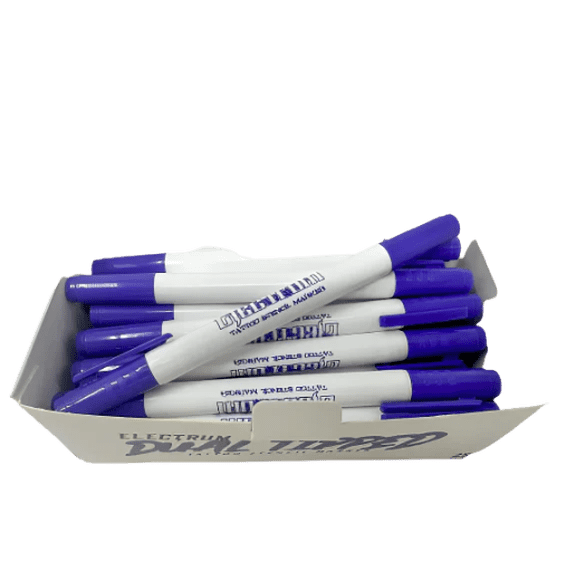 Electrum Dual Tipped Tattoo Stencil Marker - Piercing Marking - Smudge Resistant Skin Marker Pen