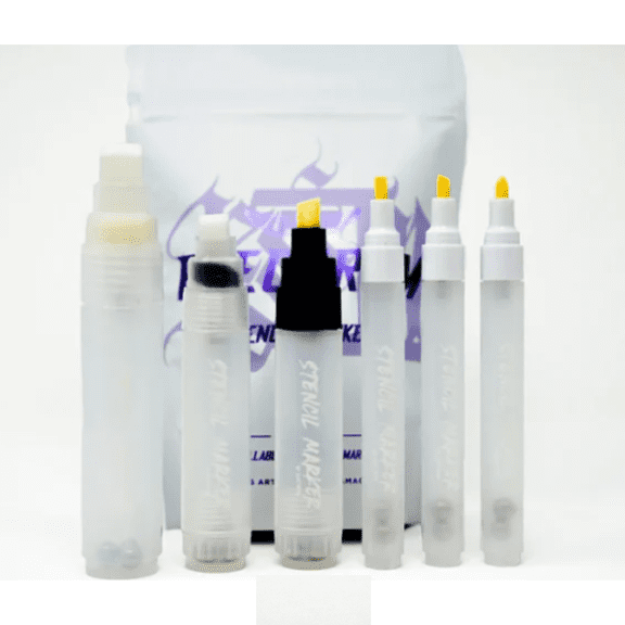 Electrum Refillable Stencil Markers Set - Piercing Marking - Smudge Resistant Skin Marker Pens