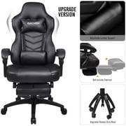 Elecwish Adjustable & Ergonomic Swivel Gaming Chair, Black