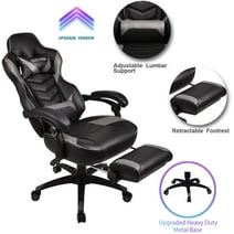 Elecwish Ergonomic Adjustable Lumbar High Back Has Arms Swivel Gaming Chair, Gray