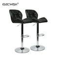 thumbnail image 1 of Elecwish Urban Hipster Bar Stool with 360-Degree Swivel & Adjustable Height, Black, Set of 2, 1 of 10