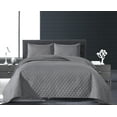 thumbnail image 1 of EleganHome 3-Piece Quilt Set Gray Color, Diamond Pattern Bedspread/Coverlet Queen Size (90"x90"), 1 of 5