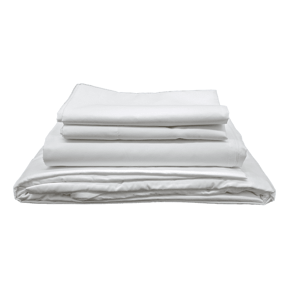 Elegance 4 Piece King Sheet Set | 60% Cotton 40% Polyester | T300 Percale | White