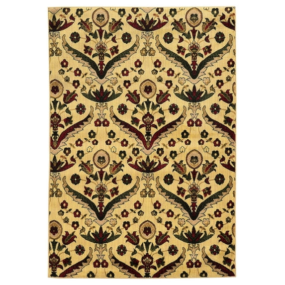 Elegance Chateau Cream Accent Rug 5 x 73" Transitional 100% Easy Care Polypropylene