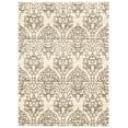 thumbnail image 1 of Elegance Damask Rug 8x10 Cream Brown Transitional Design Easy Care Polypropylene, 1 of 3
