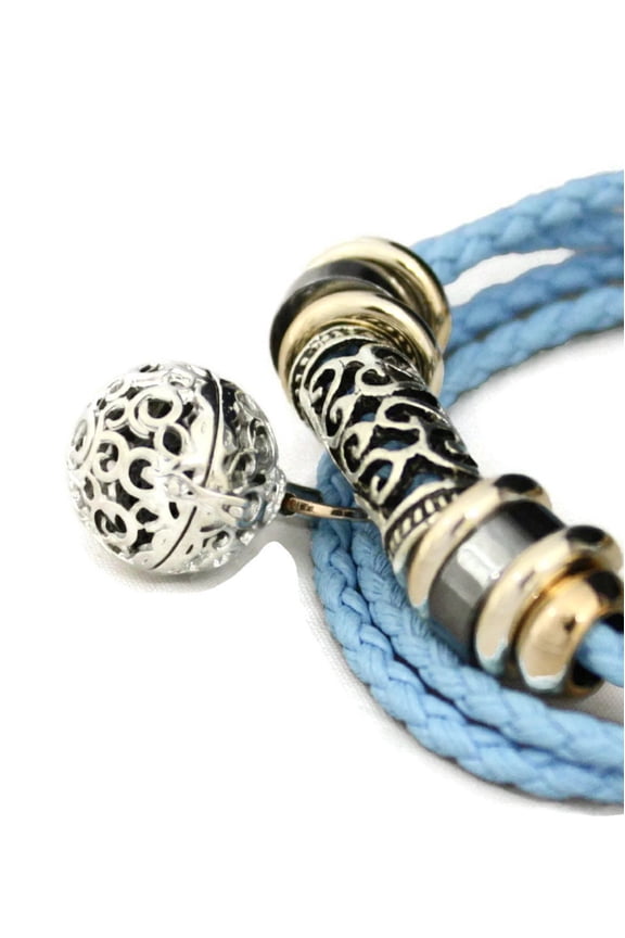 Elegance Essential Oil Diffuser Bracelet- Braided Turquoise Blue