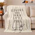 thumbnail image 1 of Elegance Has Four Little Paws Dachshund, Elegant Botanical Style for Dachshund Lovers, Cozy Cream Quote Scene, Flannel Blanket for Living Room and Bedroom, Christmas Gift and Dog Home Decor, 1 of 9