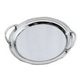 thumbnail image 1 of Elegance Heim Concept 13.75-inch Round Stainless Steel Tray with Handles, 1 of 2