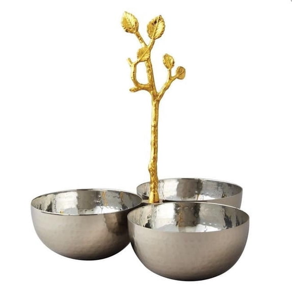 Elegance Heim Concept Golden Vine Hammered Triple Bowl