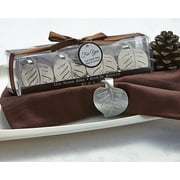 Elegance Leaf Napkin Rings Set of 4