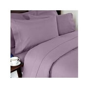 Elegance Linen 1200 Thread Count EGYPTIAN QUALITY Luxury Ultra Soft 4 Pc Sheet Set, Deep Pocket Up To 16" - Wrinkle Resistant - All Size And Colors, King Lilac