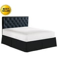 thumbnail image 1 of Elegance Linen 1500 Series Wrinkle & Fade Resistant Bed Skirt / Dust Ruffle - Pleated Tailored 14inch Drop, Full , Black, 1 of 2
