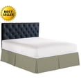 thumbnail image 1 of Elegance Linen 1500 Series Wrinkle & Fade Resistant Bed Skirt / Dust Ruffle - Pleated Tailored 14inch Drop, Queen, Sage-Green, 1 of 2
