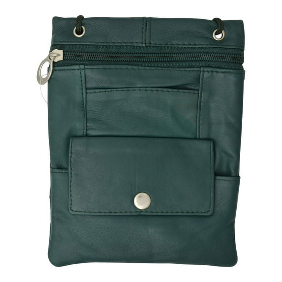 Elegance Look Cross Body Bag Leather Shoulder Purse w Zipper Pocket Many Colors!!!