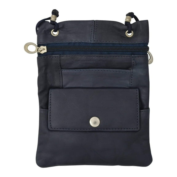 Elegance Look Leather Cross Body Bag Leather Shoulder Purse W Zipper Pocket Different Colors 1410 (C)