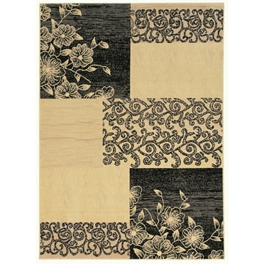 Elegance Napa Patchwork Cream Rug, Multiple Sizes