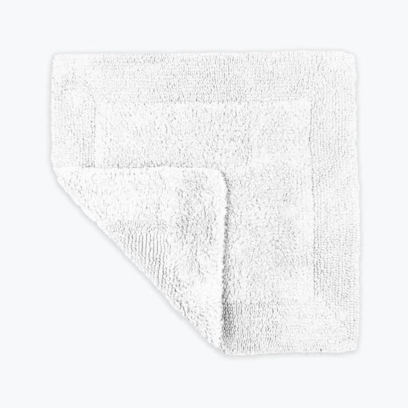Elegance Reversible Square Bath Mat - 100% Cotton