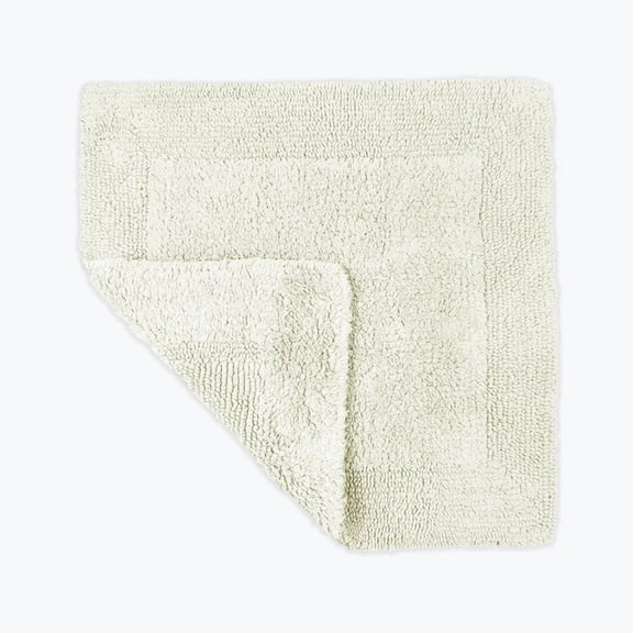 Elegance Reversible Square Bath Mat - 100% Cotton